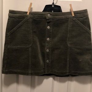 Olive Green Wild Fable Corduroy Mini Skirt